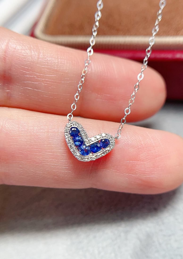 18k Gold Sapphire Necklace - 3