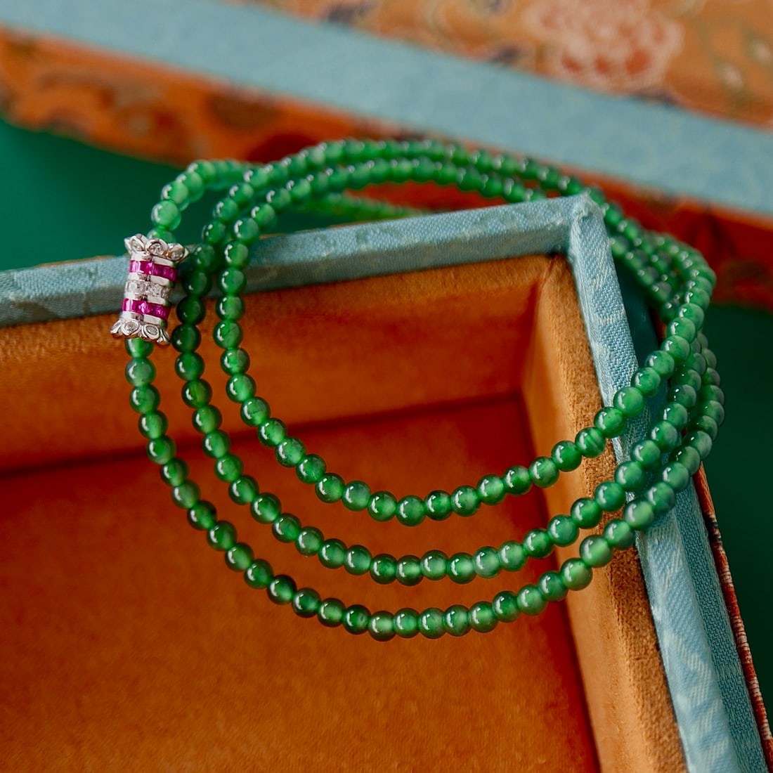 S925 Silver Natural Jadeite Necklace - 6