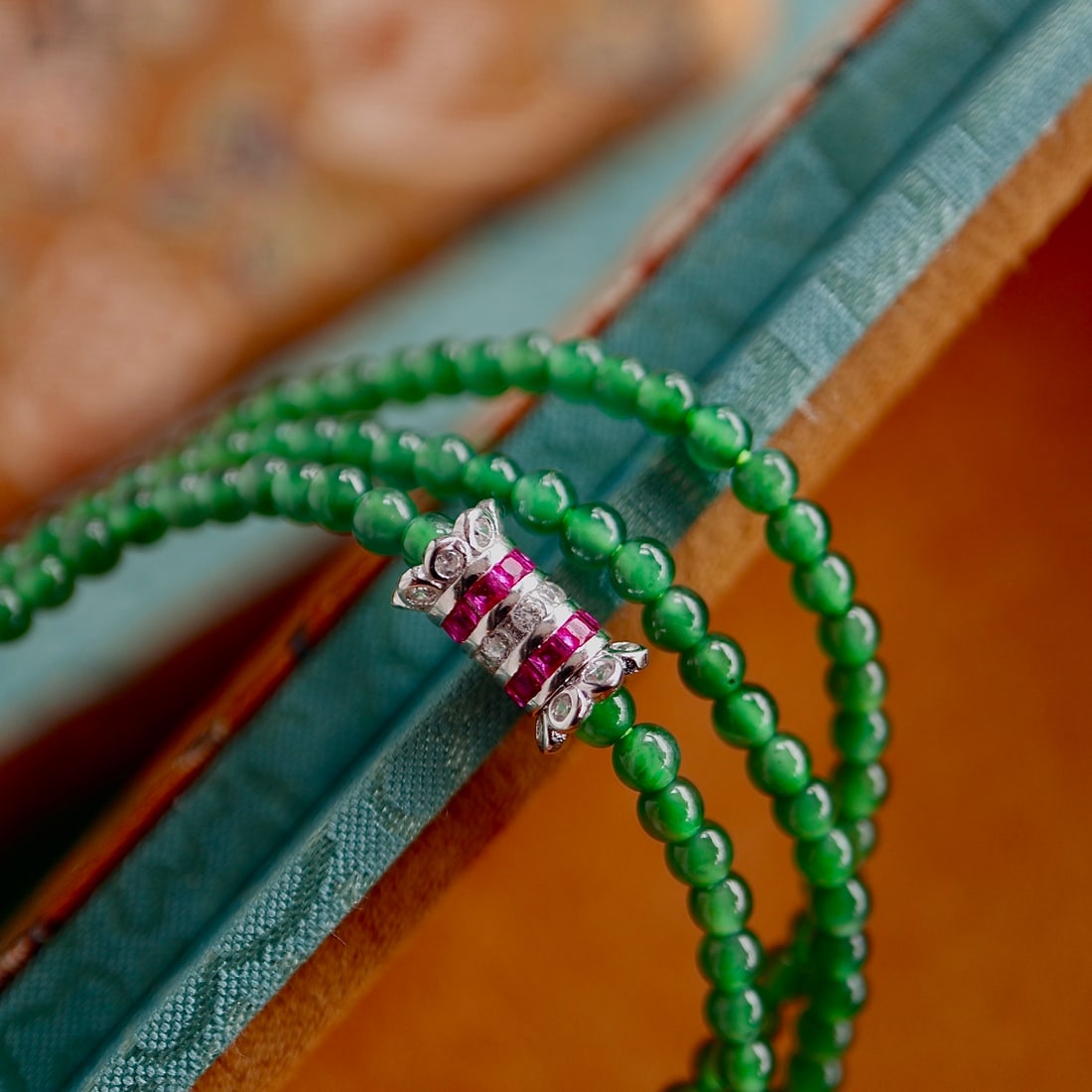 S925 Silver Natural Jadeite Necklace - 8