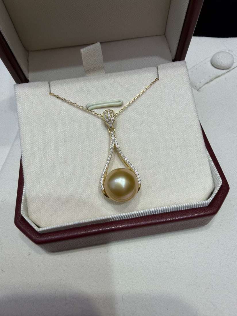 Sterling Silver Golden Pearl Pendant - 2