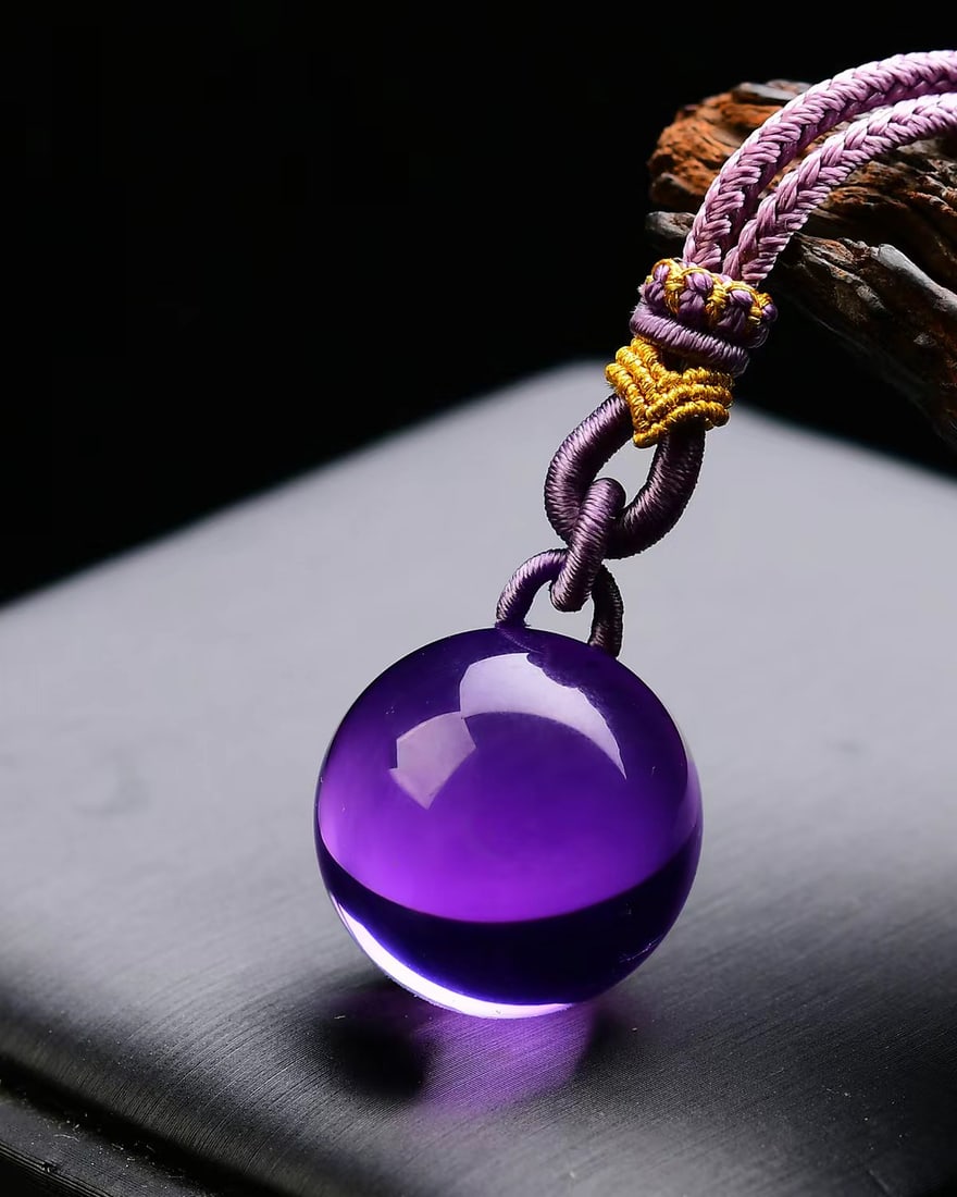 Top-quality natural amethyst pendant - 3