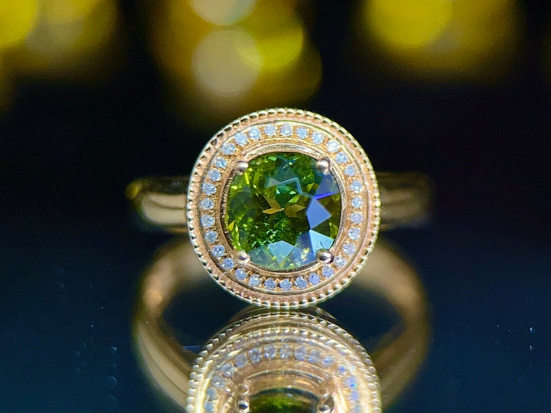 18K Gold Natural Tourmaline Ring - 2