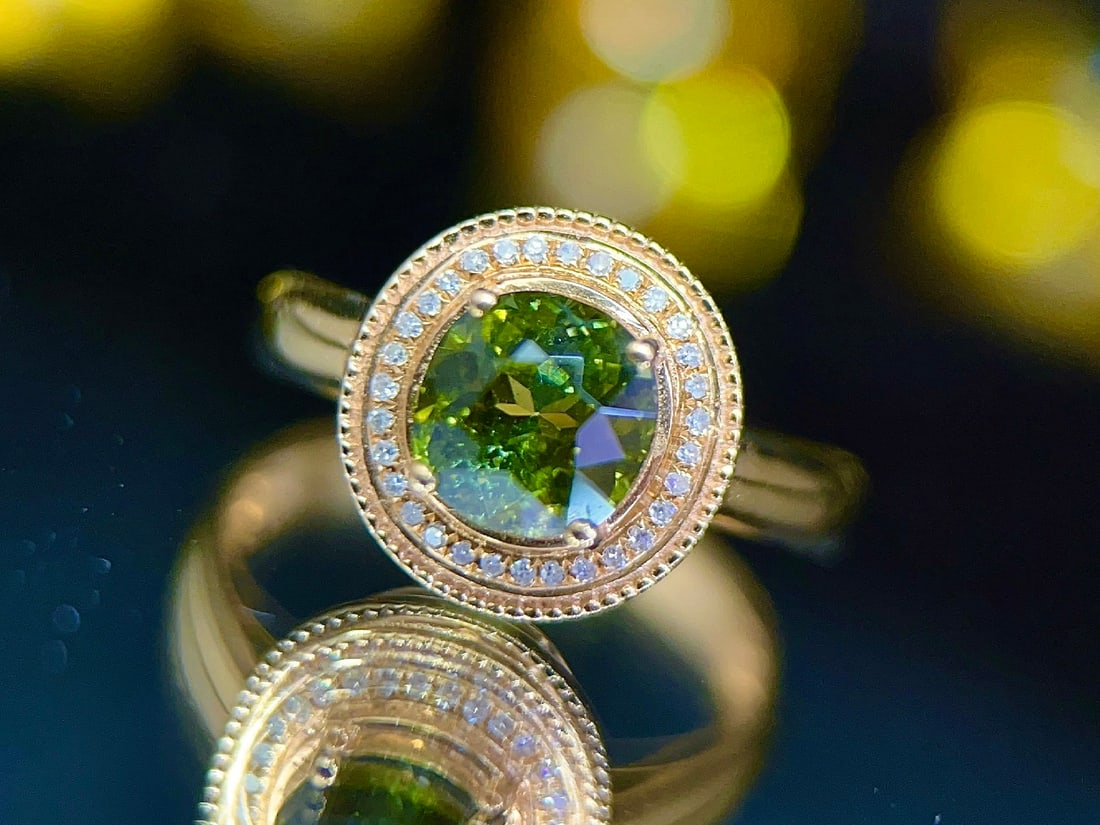 18K Gold Natural Tourmaline Ring - 3