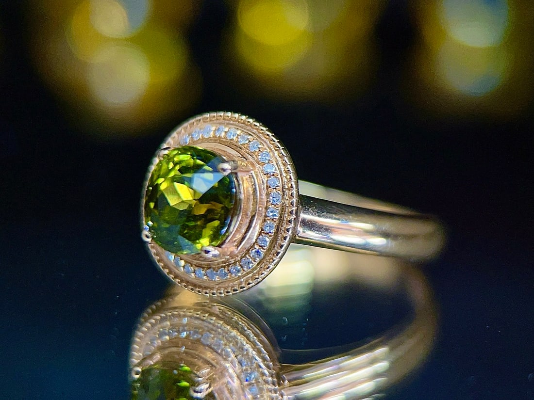 18K Gold Natural Tourmaline Ring - 4