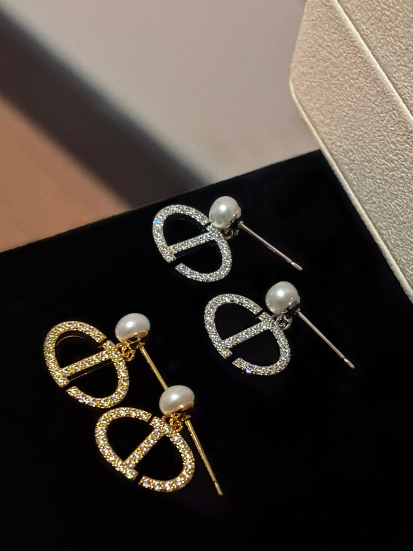 Zirconia Pearl Earrings - 5