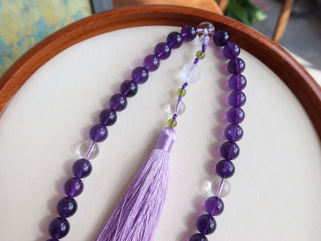 Natural amethyst prayer beads - 2