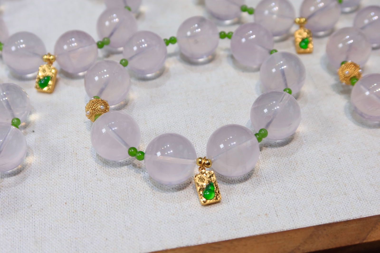 Natural rose quartz bracelet - 3