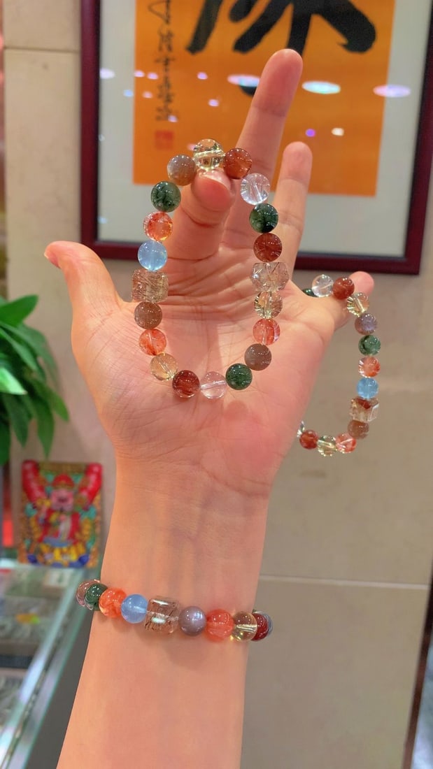 Crystal multi-gemstone bracelet - 3