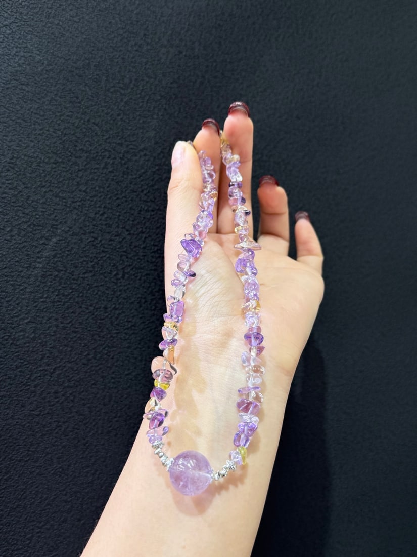 Amethyst Citrine Natural Gemstone Necklace - 4