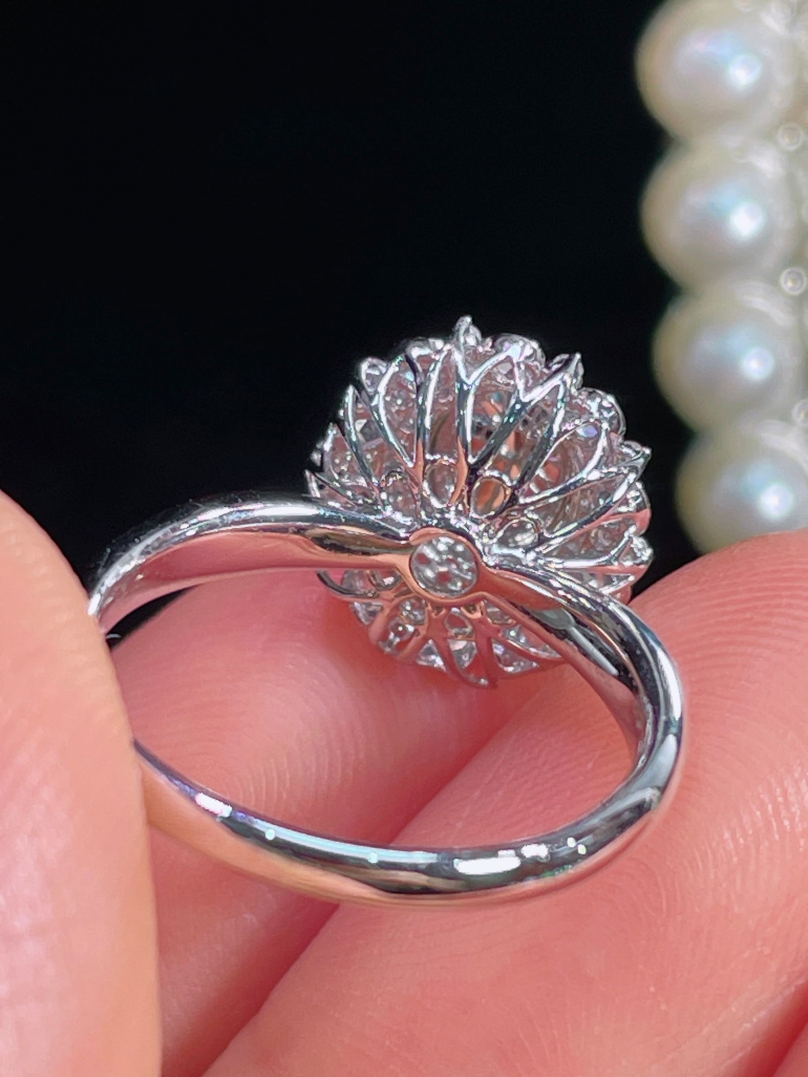 18k Gold Diamond Jadeite Ring - 4