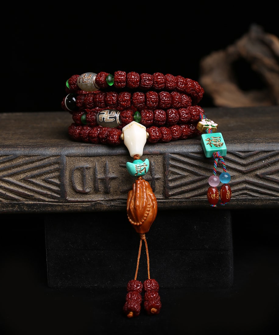 108 Bodhi Seed Multi-Strand Bracelet Necklace - 2
