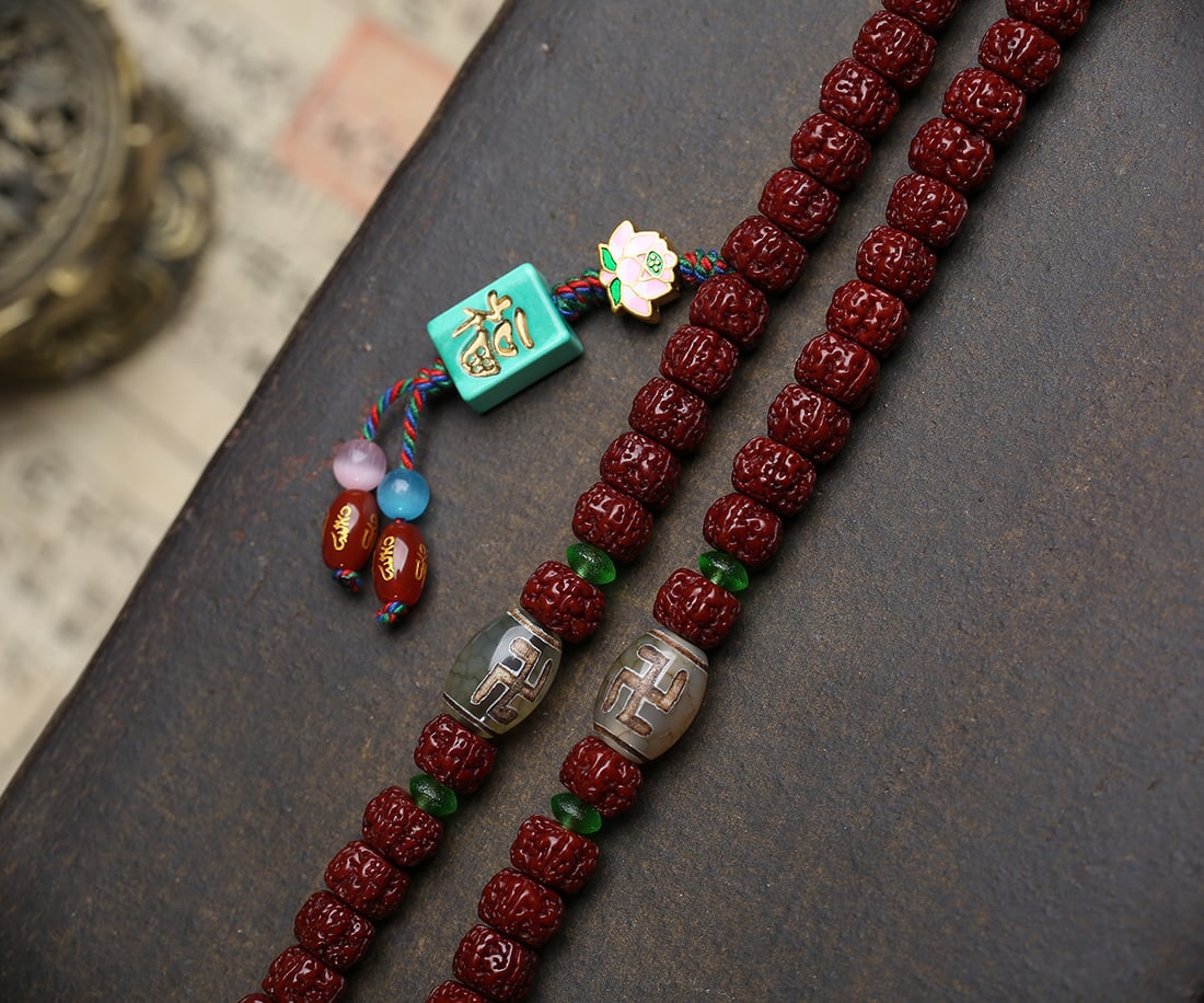 108 Bodhi Seed Multi-Strand Bracelet Necklace - 4