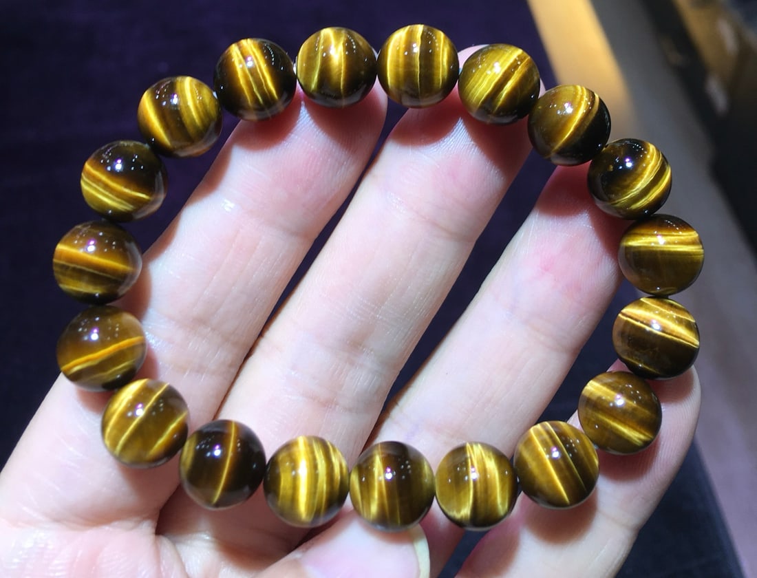 Natural Yellow Tiger Eye Bracelet - 4