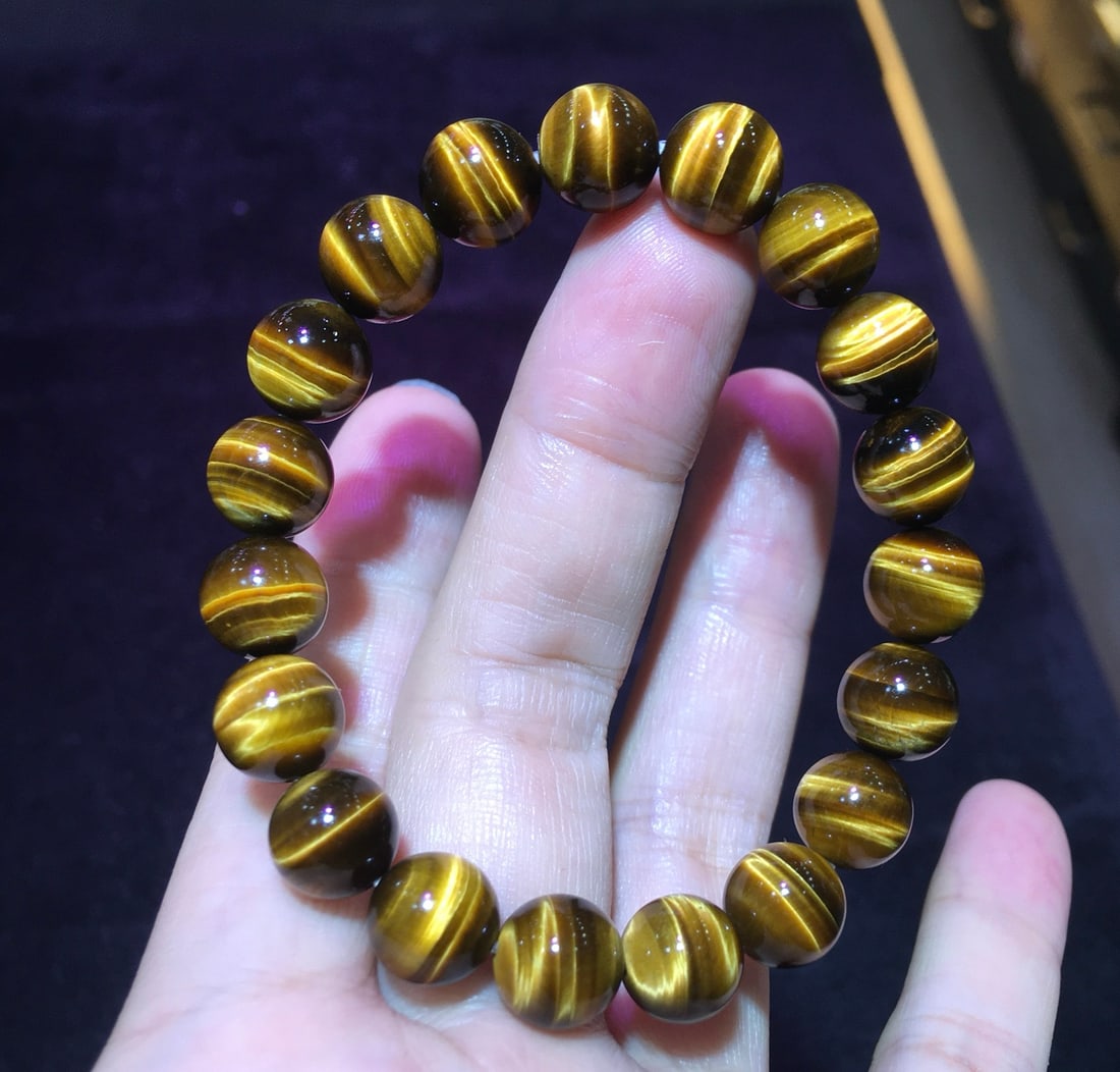 Natural Yellow Tiger Eye Bracelet - 5