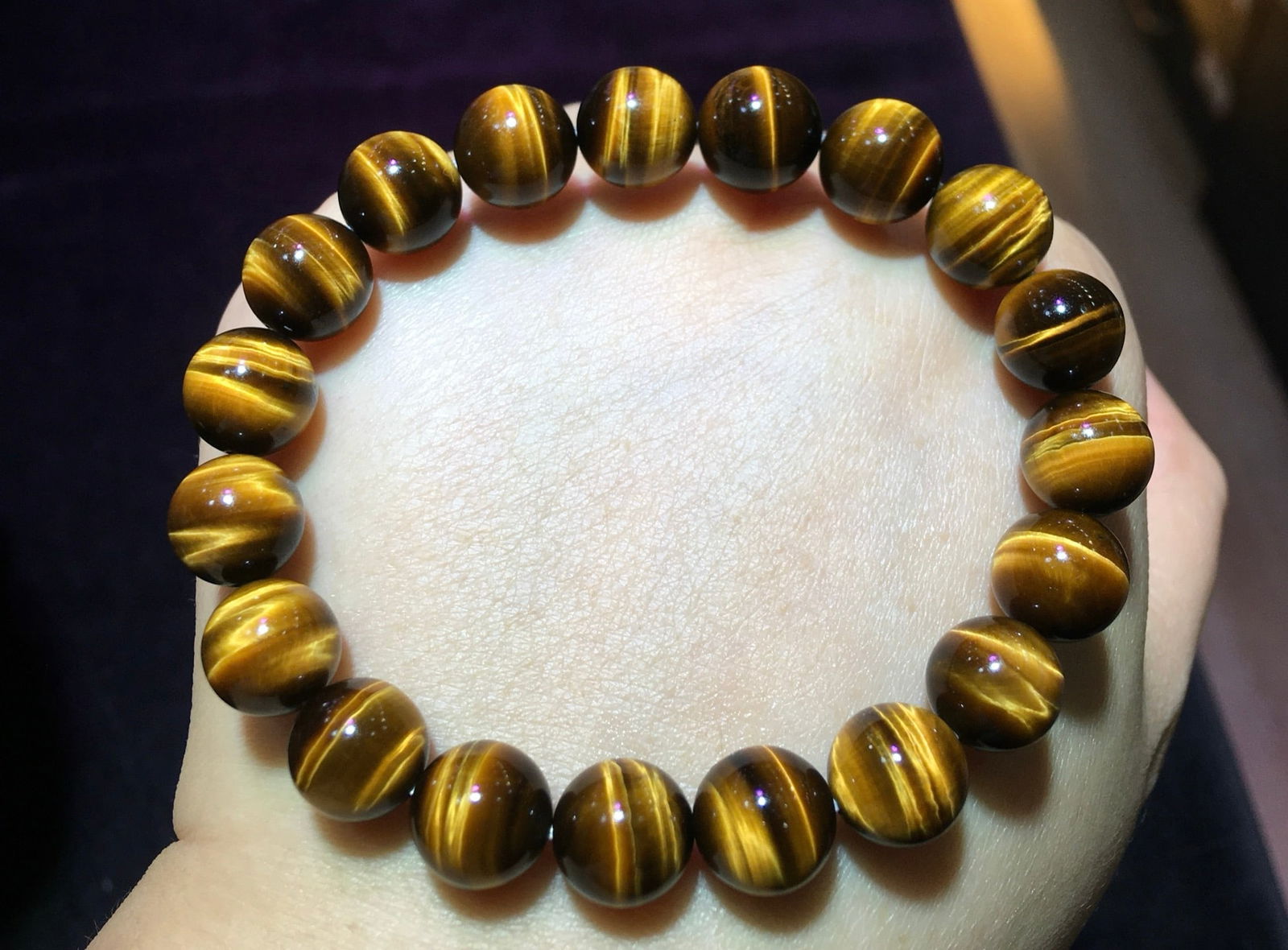 Natural Yellow Tiger Eye Bracelet - 6