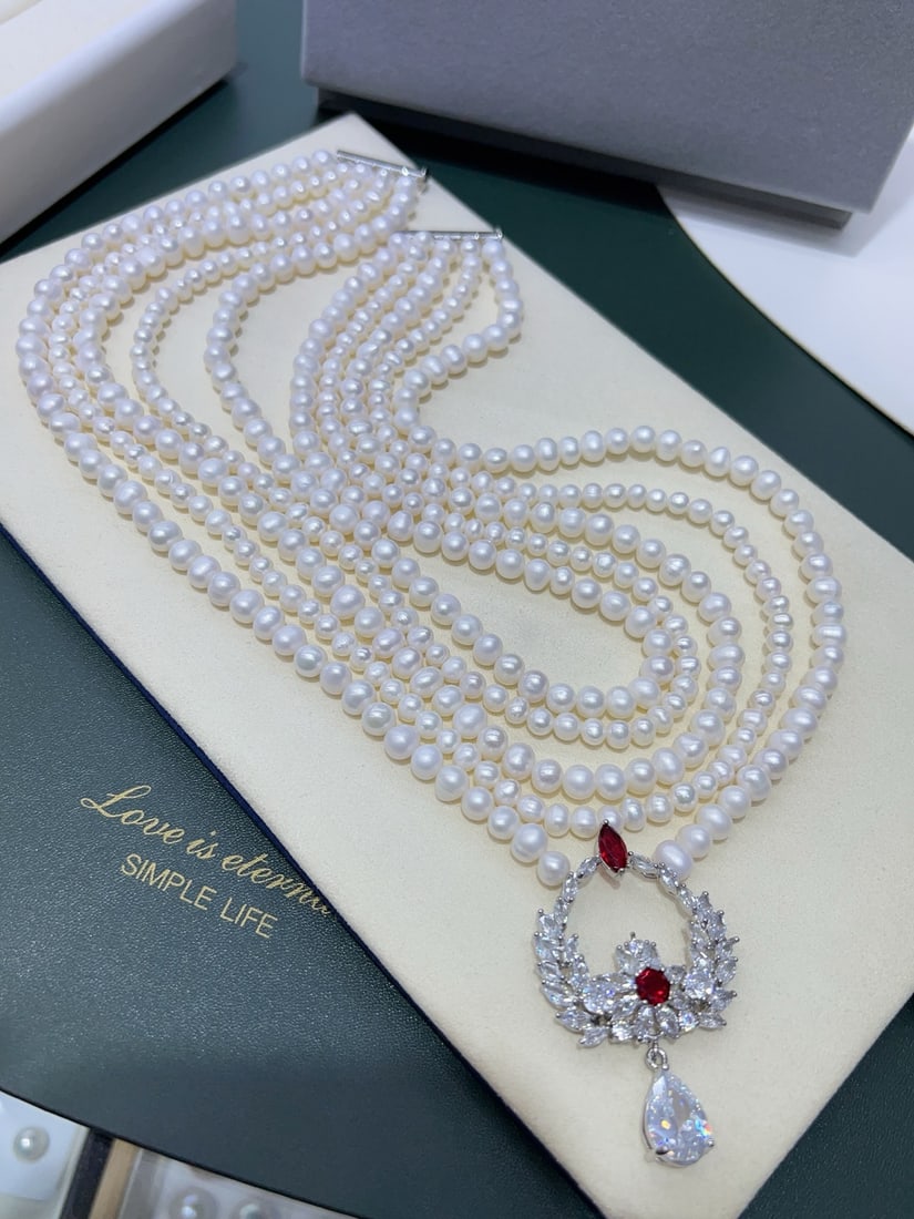 Natural Pearl Necklace - 4