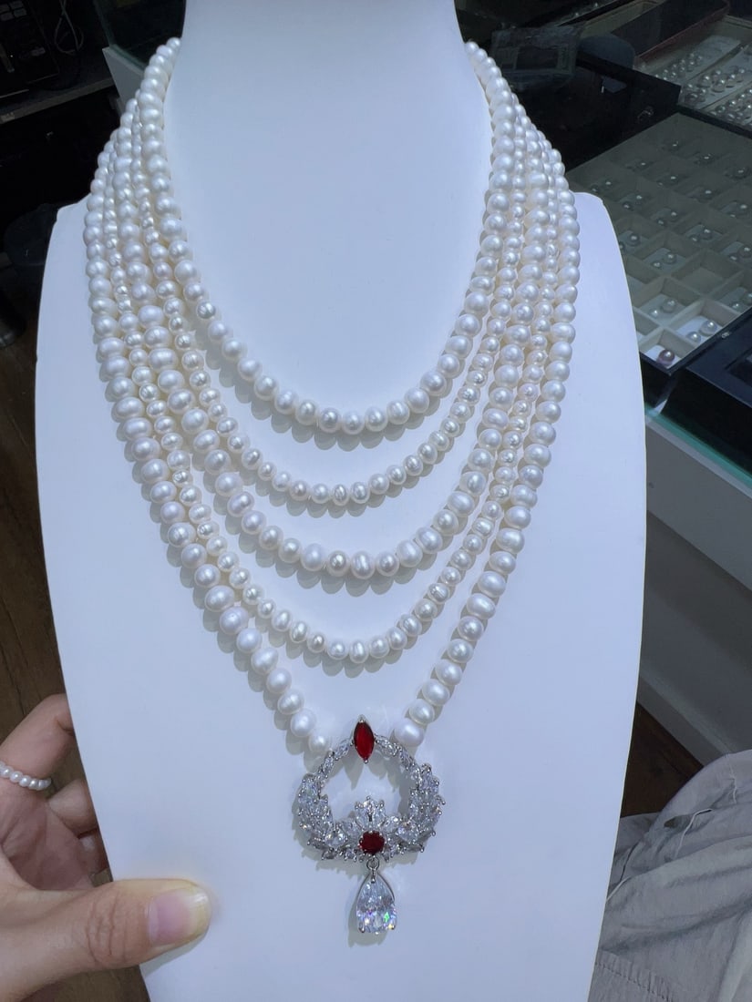Natural Pearl Necklace - 5