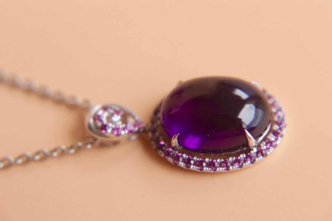 14K Gold Amethyst Pendant - 3