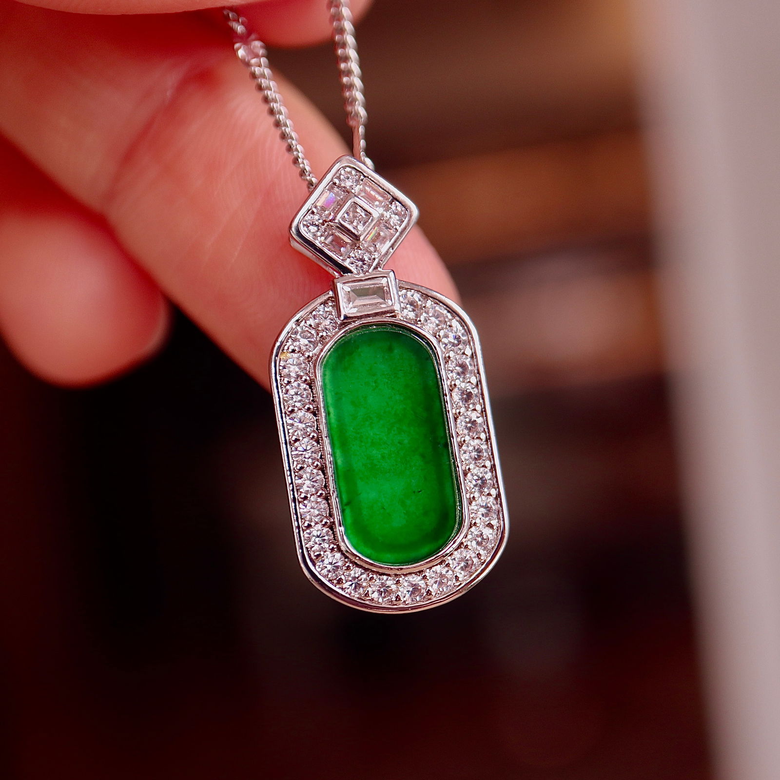 Natural Jadeite Pendant - 7