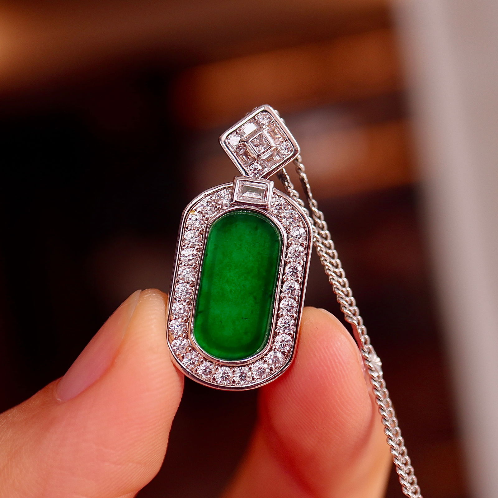 Natural Jadeite Pendant - 8