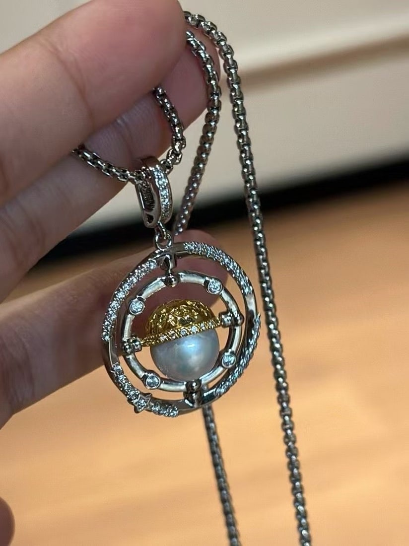 Natural Pearl Pendant Necklace - 3