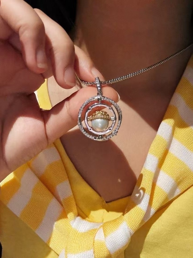 Natural Pearl Pendant Necklace - 4