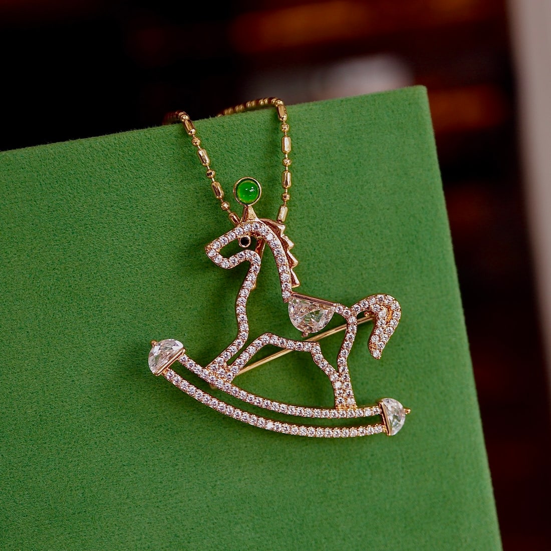 Jadeite Natural Jade Horse Pendant: Title: Jadeite Natural Jade Horse Pendant Description: This pendant captures the essence of elegance and prosperity with its delicate design of a small horse, symbolizing wealth and success. Made of