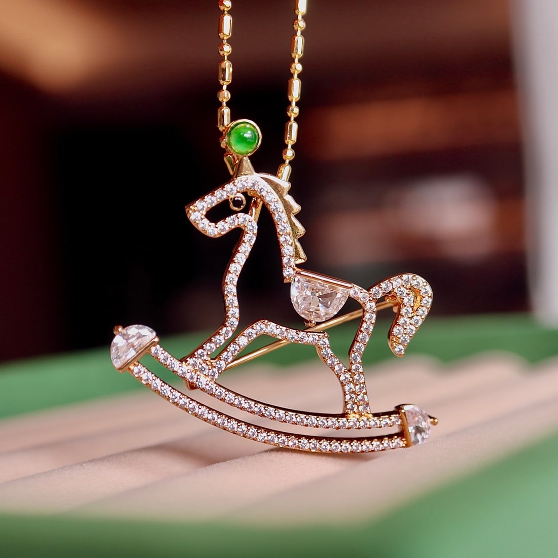 Jadeite Natural Jade Horse Pendant - 4