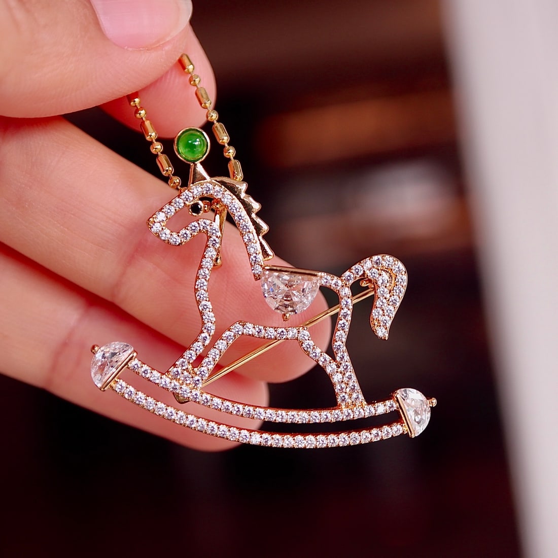 Jadeite Natural Jade Horse Pendant - 7