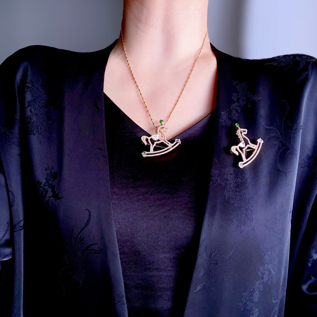 Jadeite Natural Jade Horse Pendant - 9