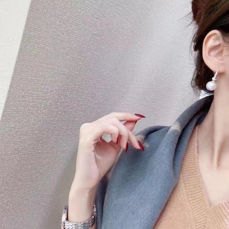 Natural White Pearl Earrings - 5