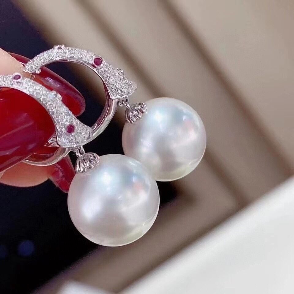 Natural White Pearl Earrings - 6