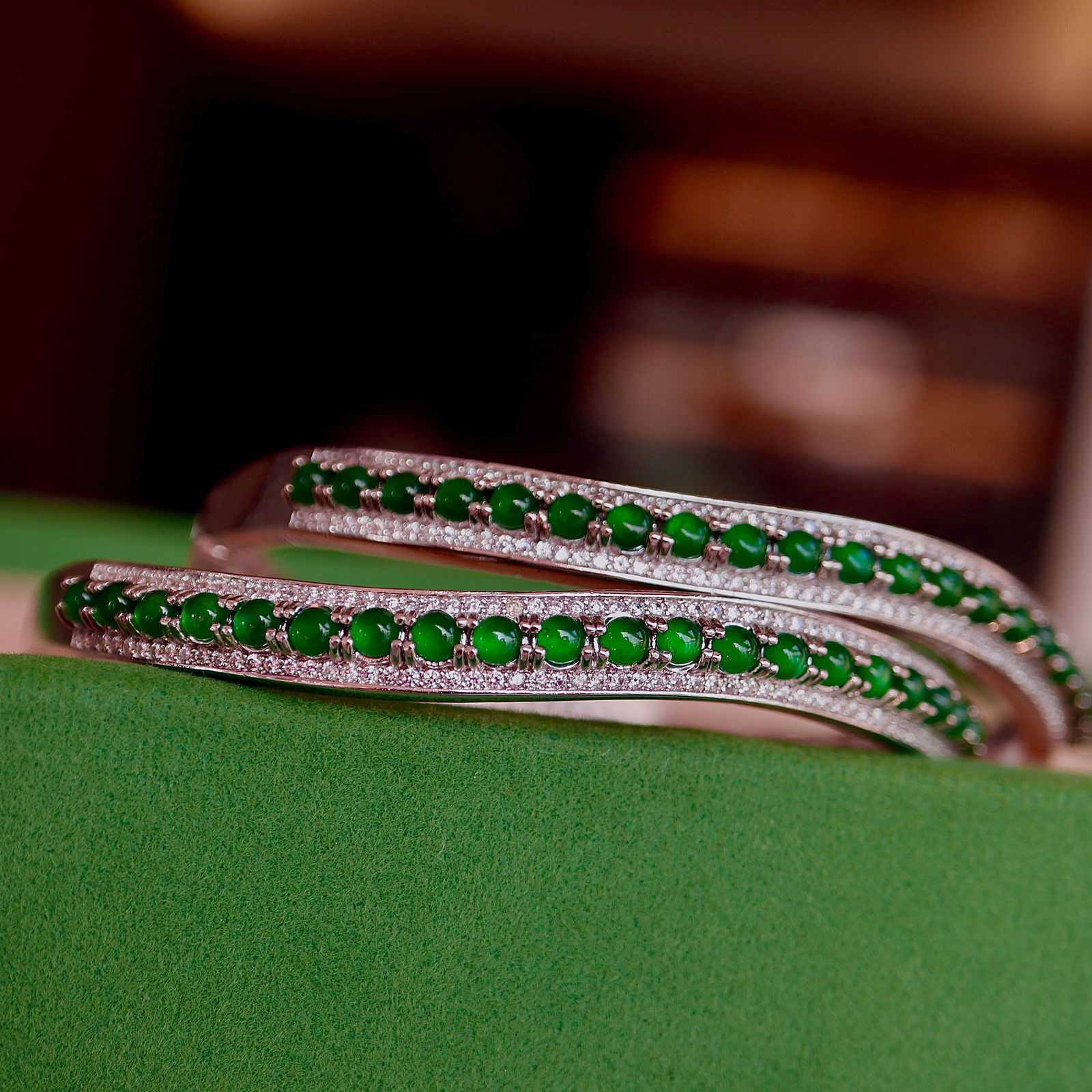 Natural jadeite bangle - 3