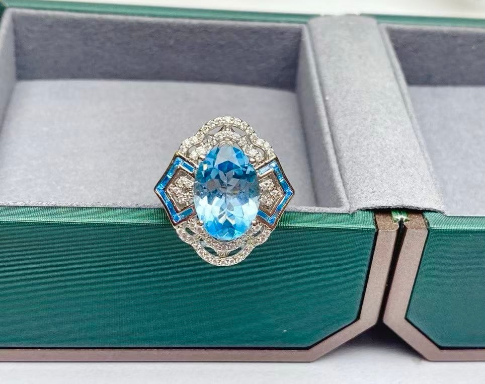 Sterling Silver Natural Topaz Ring - 2