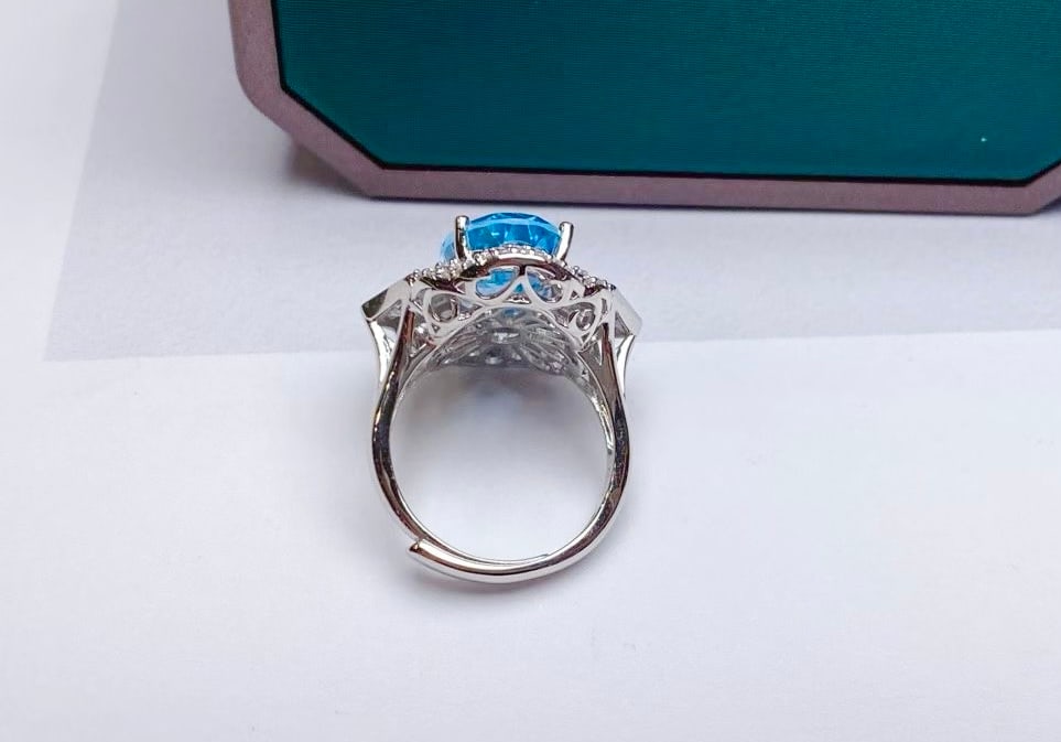 Sterling Silver Natural Topaz Ring - 4