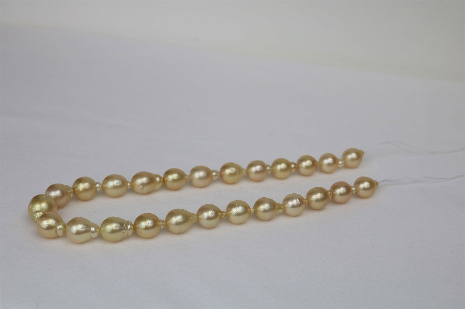 12-14mm Golden Drop/Baroque Necklace with 14k Clasp - 3