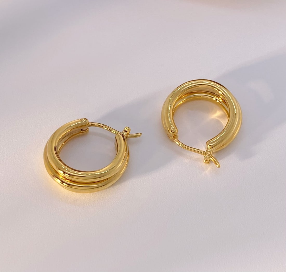 Mini Triple Tube Earrings - 3