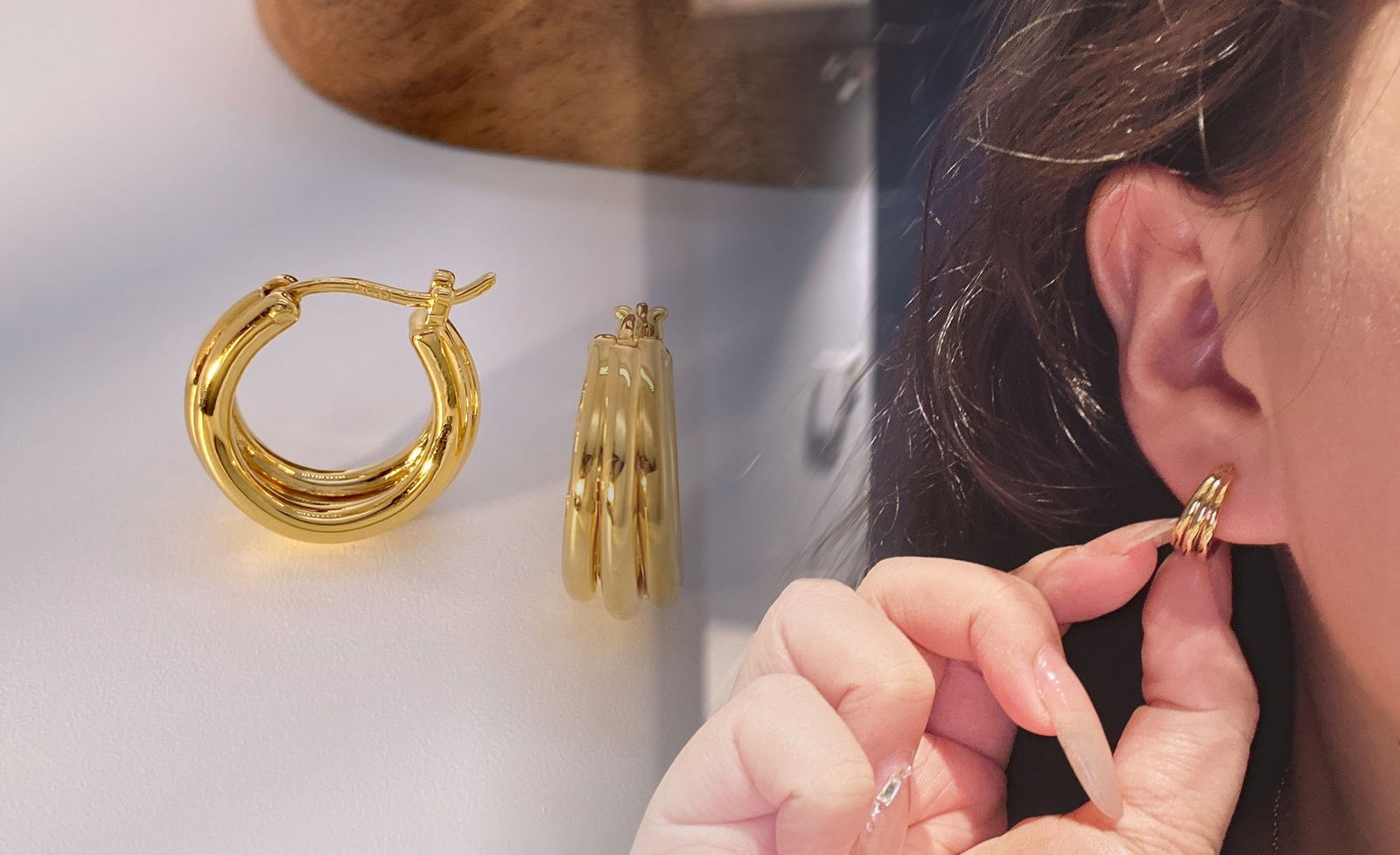 Mini Triple Tube Earrings - 5