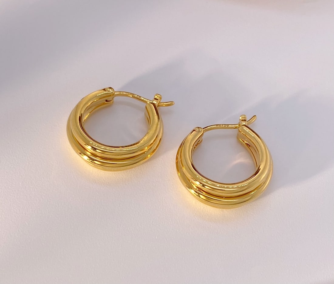 Mini Triple Tube Earrings - 6