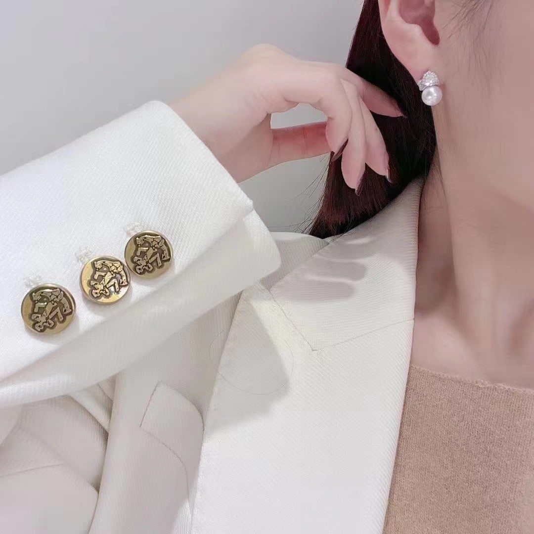 S925 Silver Pearl Earrings - 6