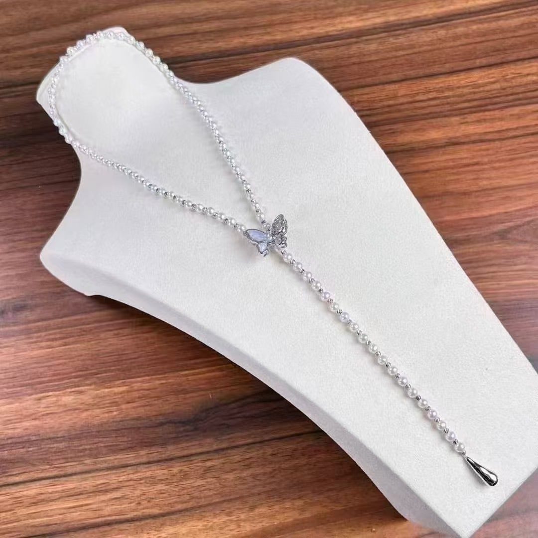 Butterfly Natural Freshwater Pearl Necklace - 4