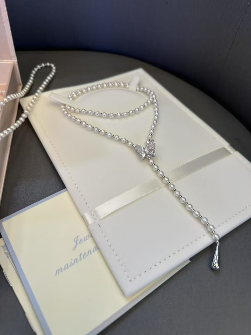 Butterfly Natural Freshwater Pearl Necklace - 5