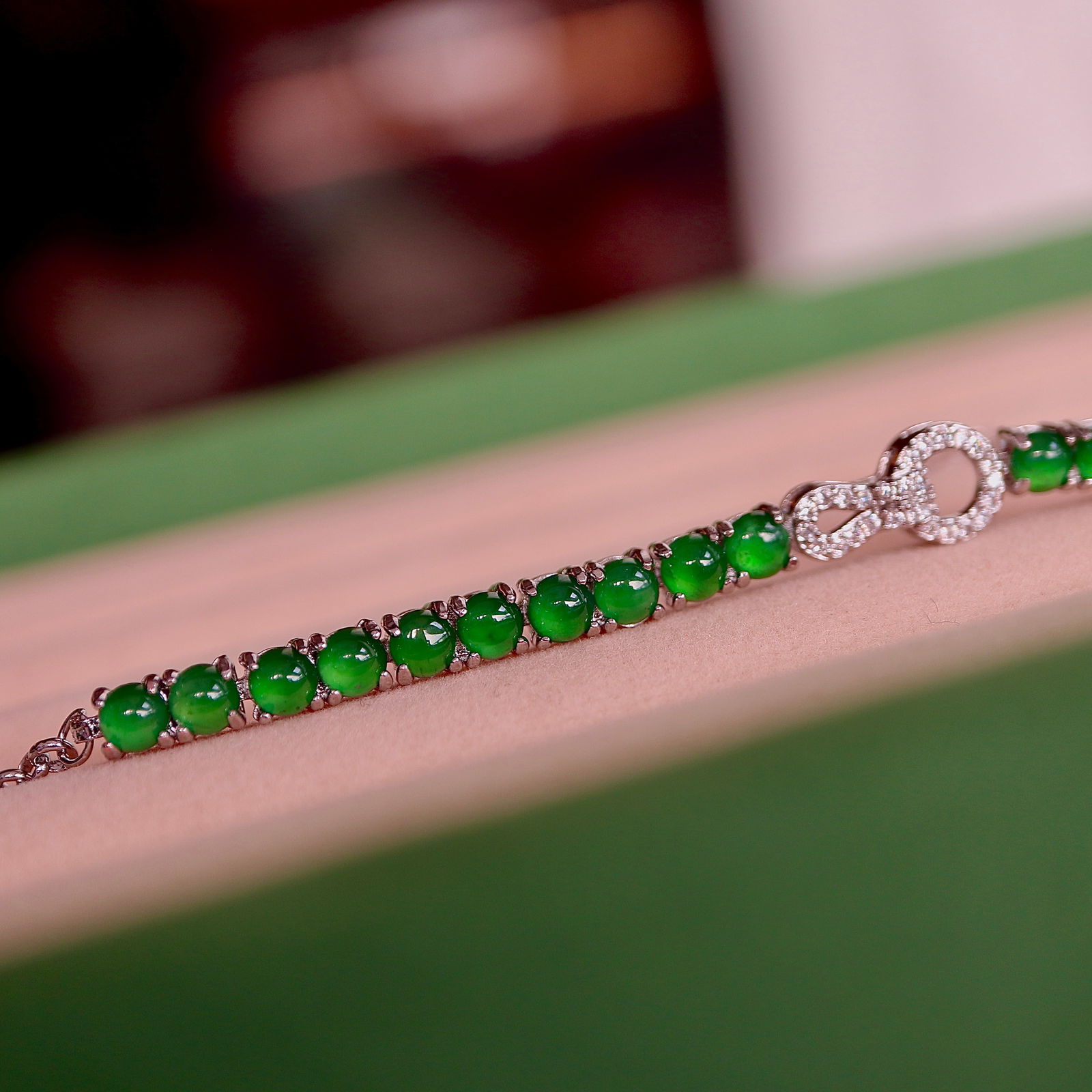 Natural jadeite bracelet - 3