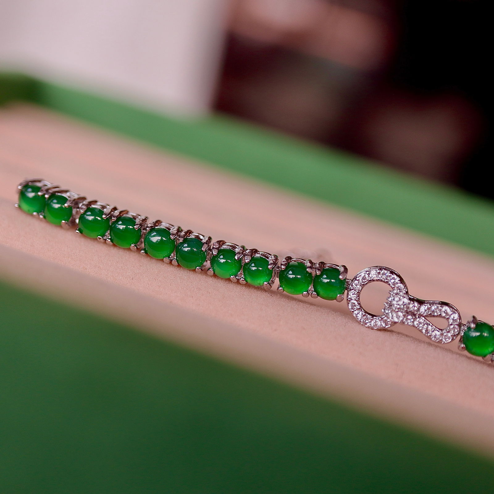 Natural jadeite bracelet - 4