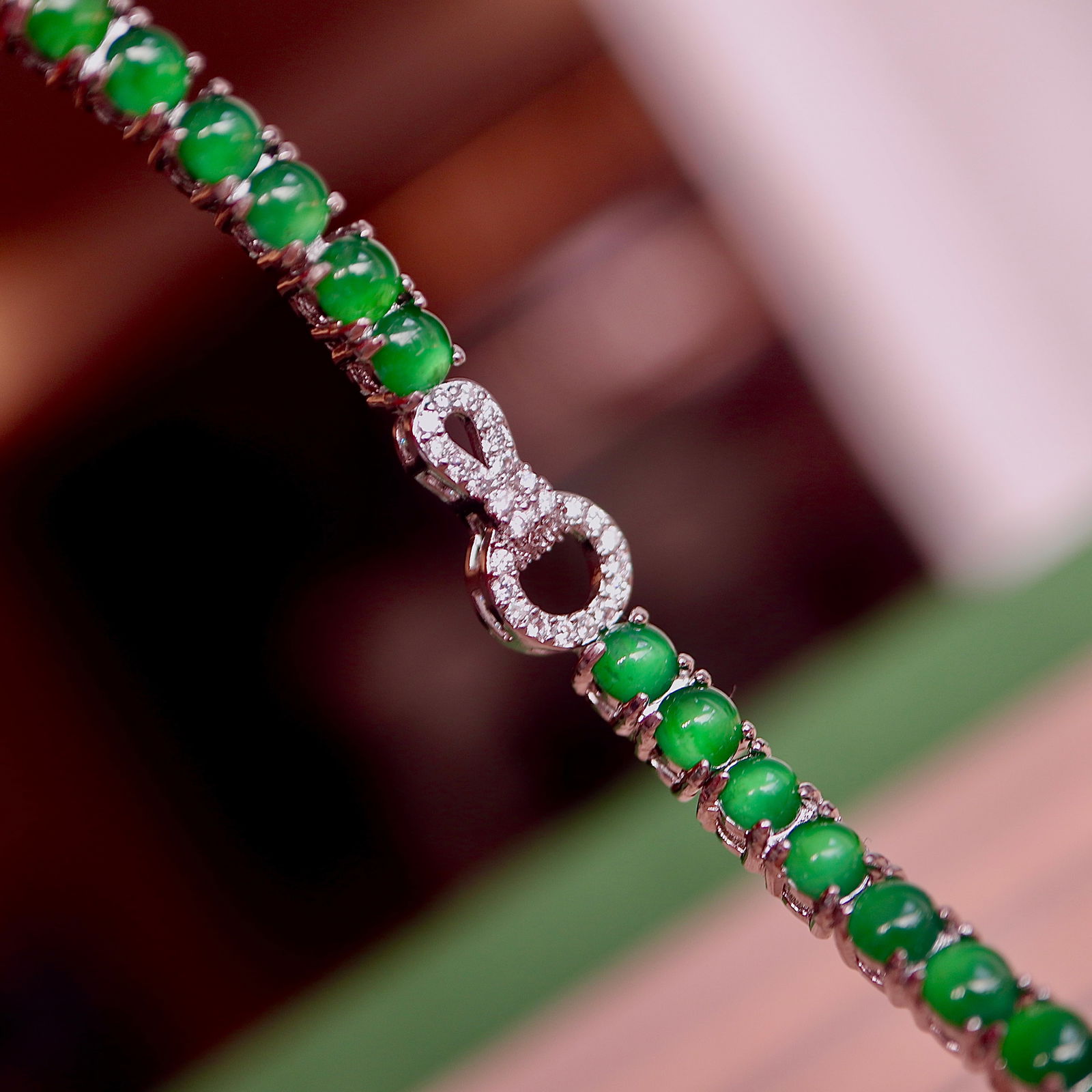 Natural jadeite bracelet - 5