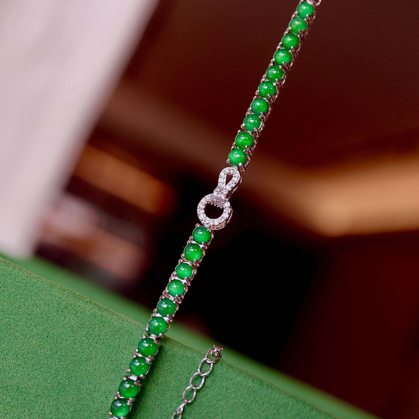 Natural jadeite bracelet - 6