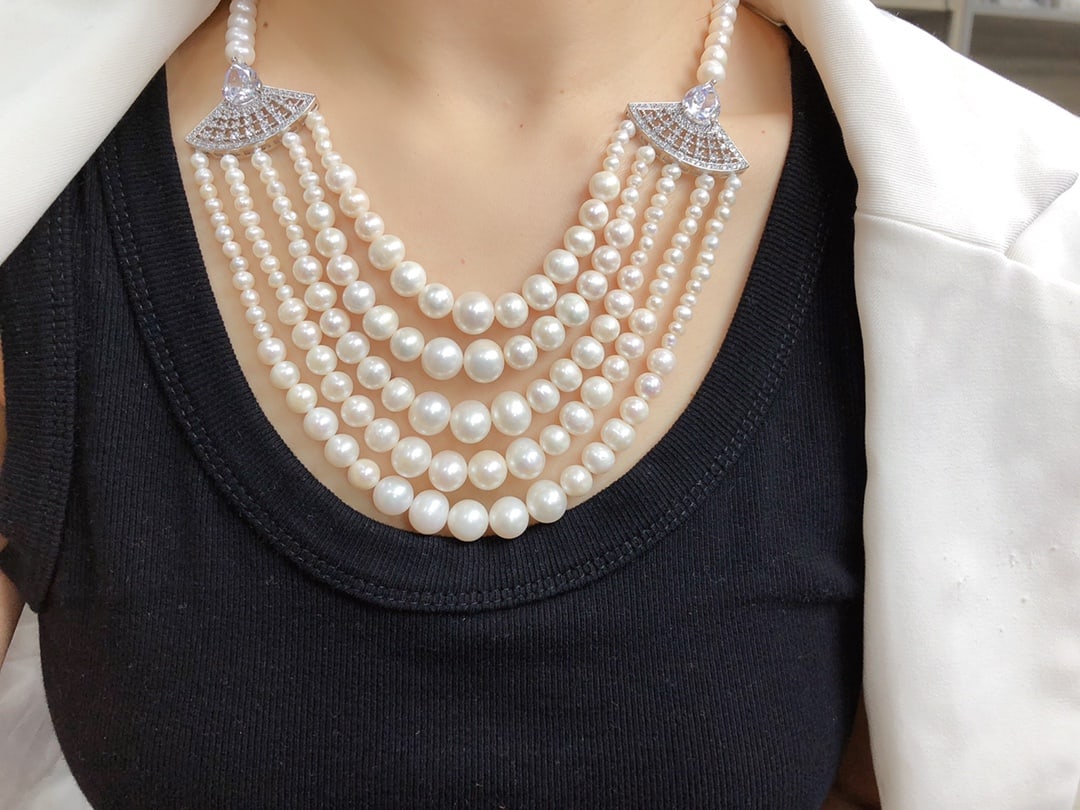 Natural Pearl Necklace - 9