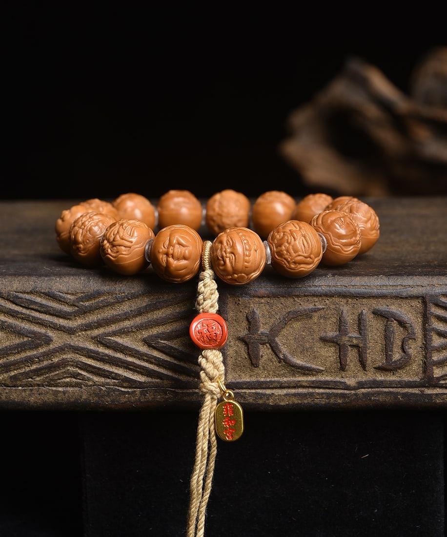 Wanfo Monkey Head Walnut Bracelet - 2