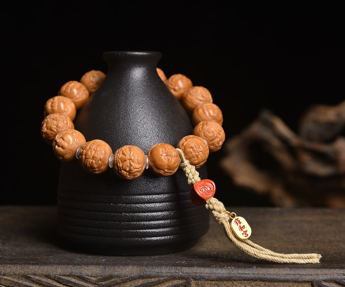 Wanfo Monkey Head Walnut Bracelet - 6