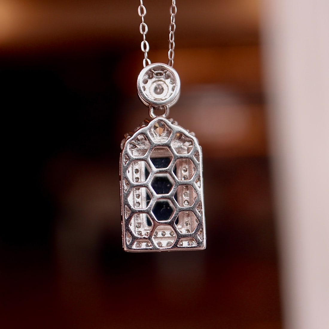 S925 Silver Natural Jadeite Pendant - 7